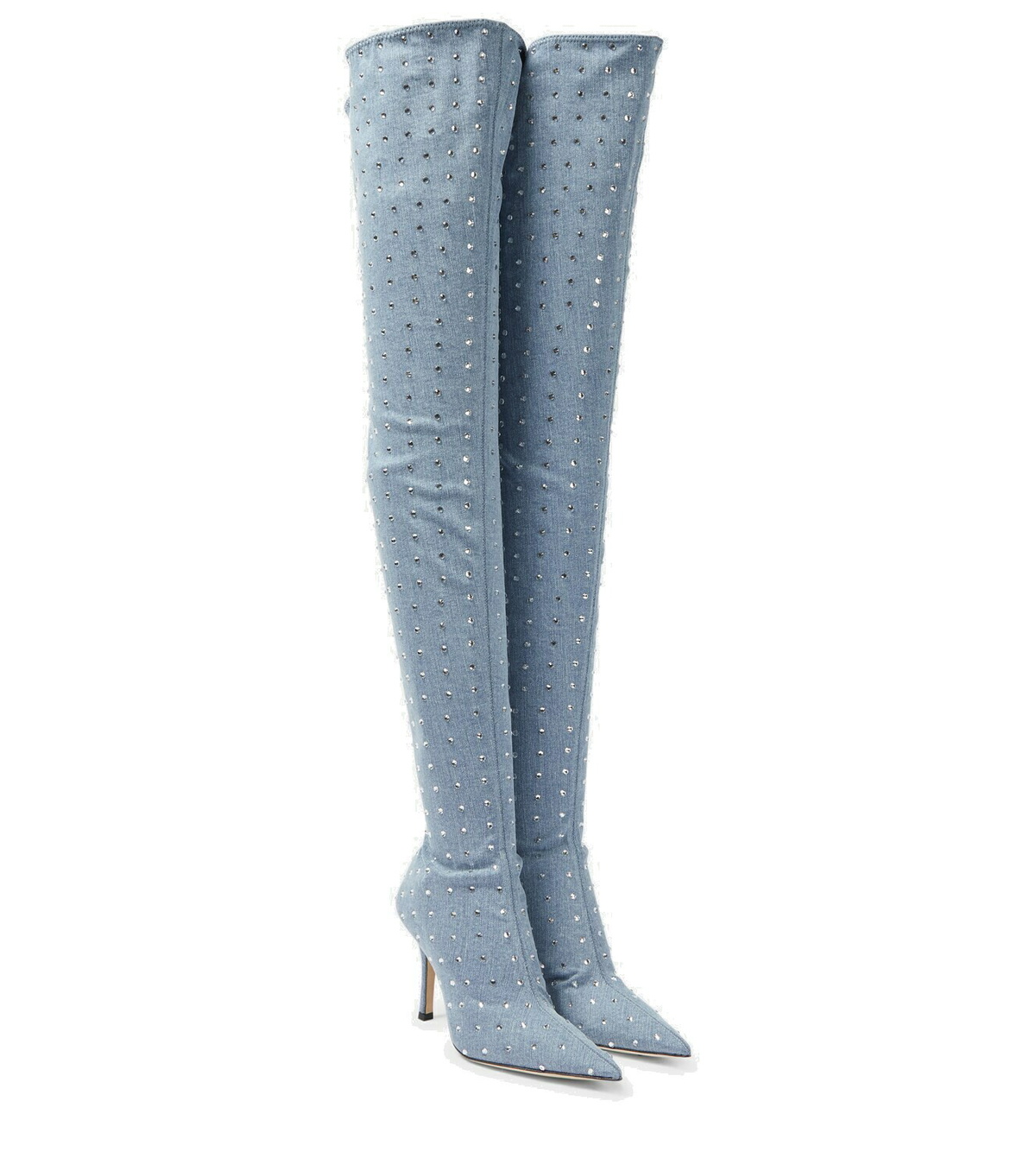 【PARIS TEXAS】 HOLLY MAMA ANKLE BOOT 関税/送料込 Paris Texas Holly Mama Denim Over-The-Knee Boots in Blue | Lyst