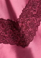 Loveshackfancy Brimsley Lace-trim Silk Camisole top Dark Pink