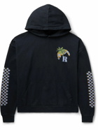 Rhude - Moonlight Tropics Logo-Print Cotton-Jersey Hoodie - Black