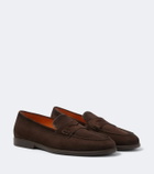 Santoni Milo suede penny loafers