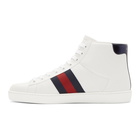 Gucci White Bee New Ace High-Top Sneakers