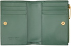 Bottega Veneta Green Small Intrecciato Bi-Fold Wallet