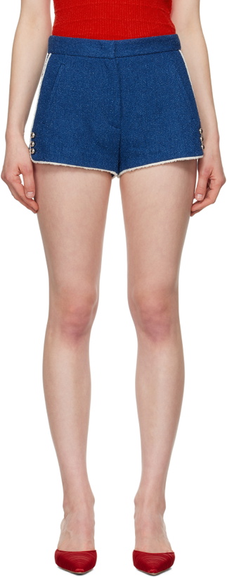 Photo: MSGM Blue Cotton Shorts