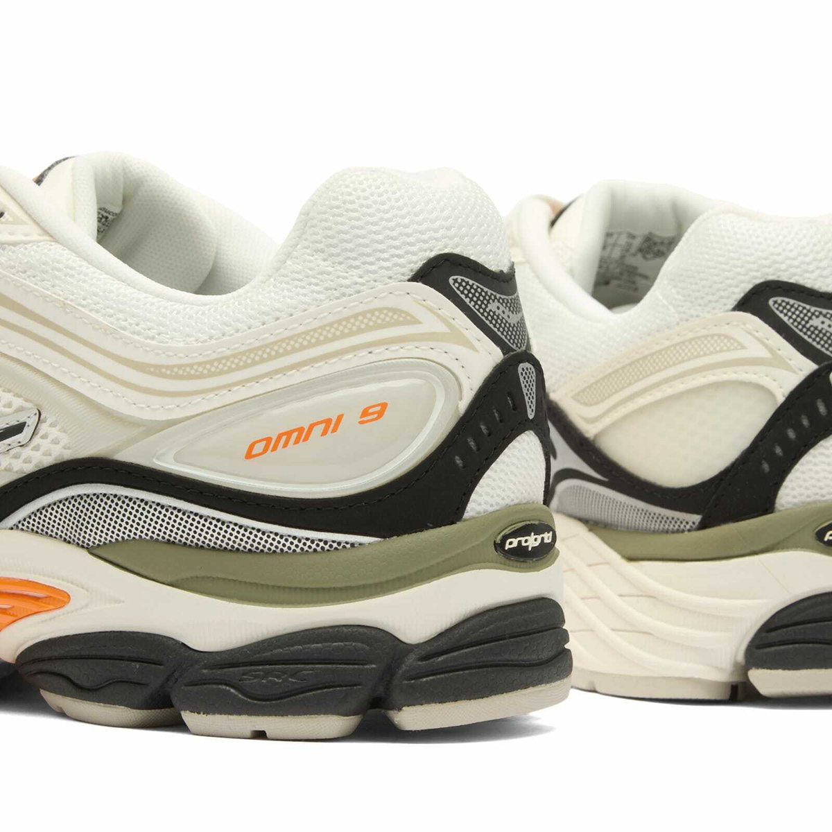 Saucony Progrid Omni 9 Sneaker in White/Turmeric