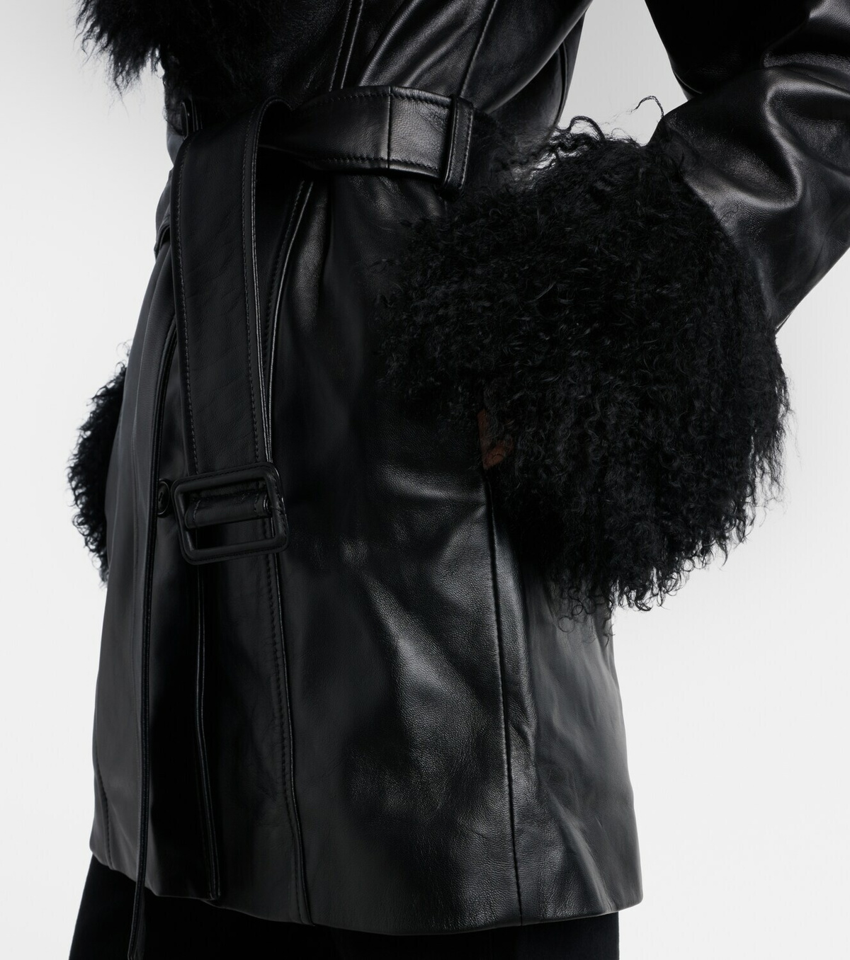 Nili Lotan Sefa belted leather jacket