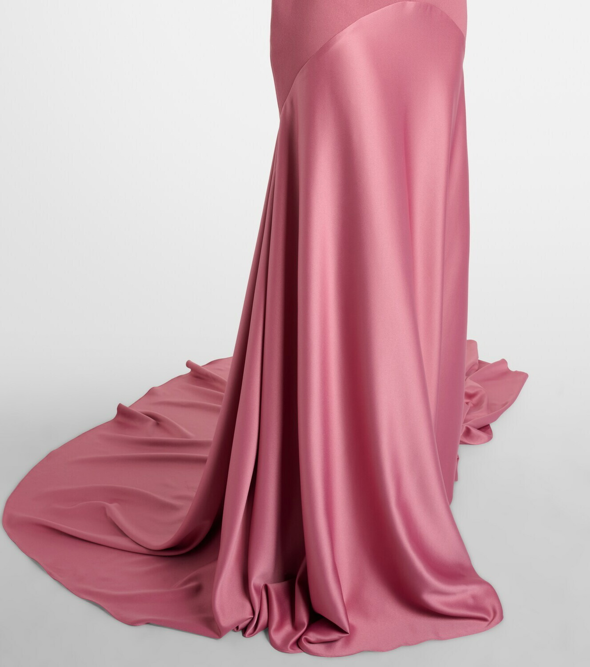 Solace London Florie satin-trimmed halterneck gown