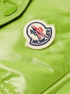 Moncler - Maya Logo-Appliquéd Quilted Glossed-Shell Hooded Down Jacket - Green