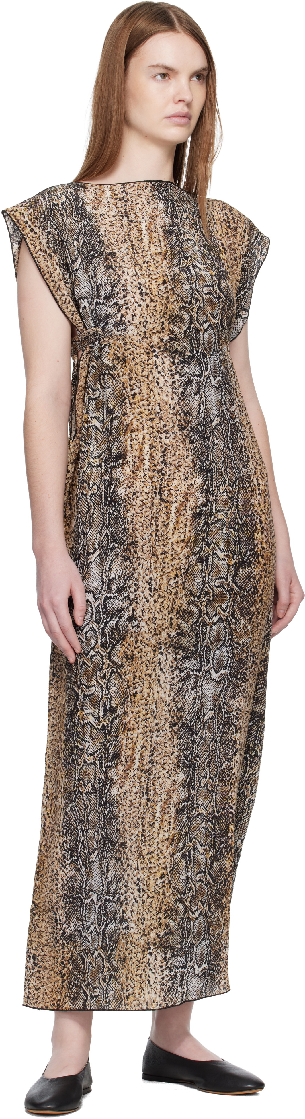 Baserange Beige Rema Maxi Dress