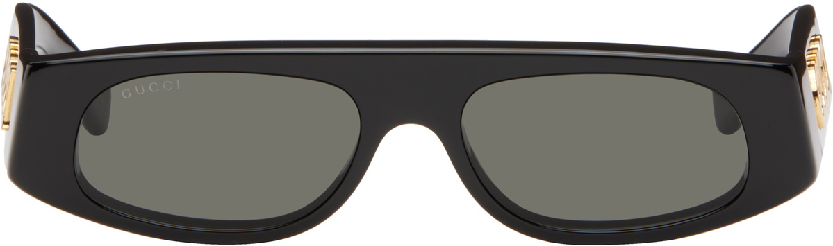 Gucci Men's Eyewear GG0182S Clip On Sunglasses in Black/Yellow Gucci