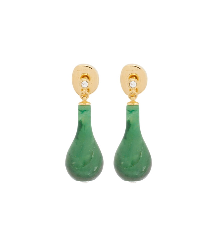 Photo: Toteme Jade 24kt gold-plated drop earrings