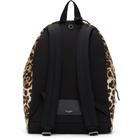 Saint Laurent Beige and Black Leopard Print City Backpack