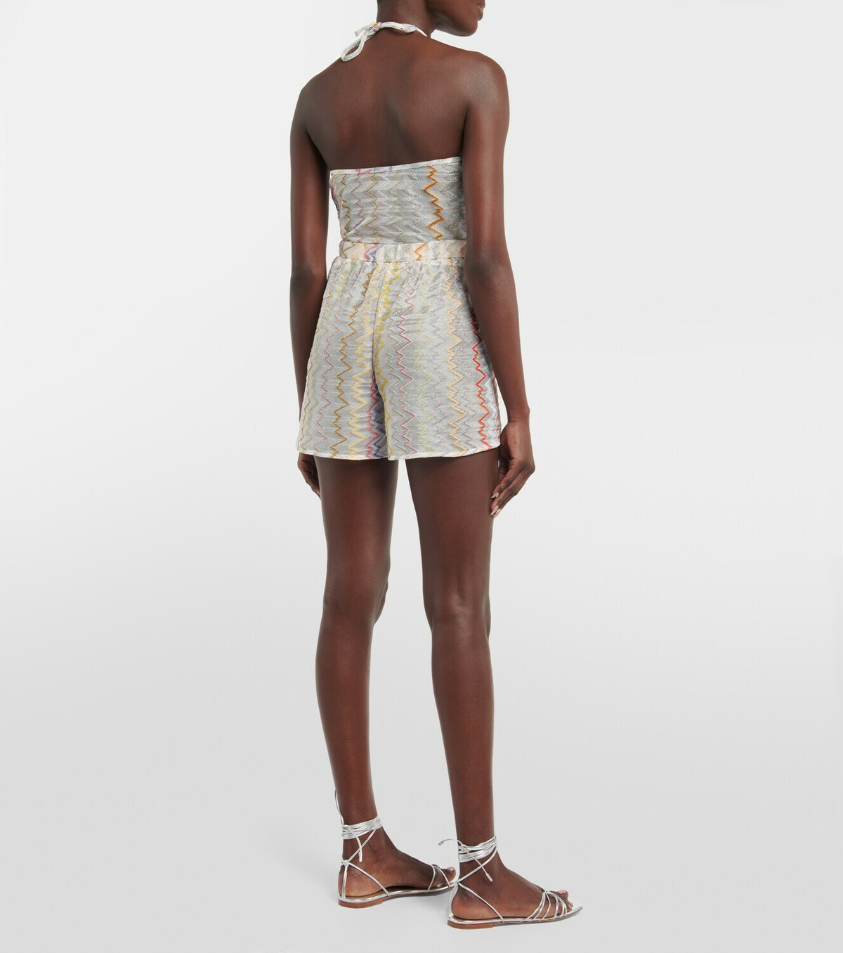Missoni Mare Printed high-rise wide-leg shorts