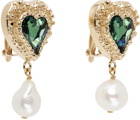 Safsafu Gold Pearl Eden Love Earrings