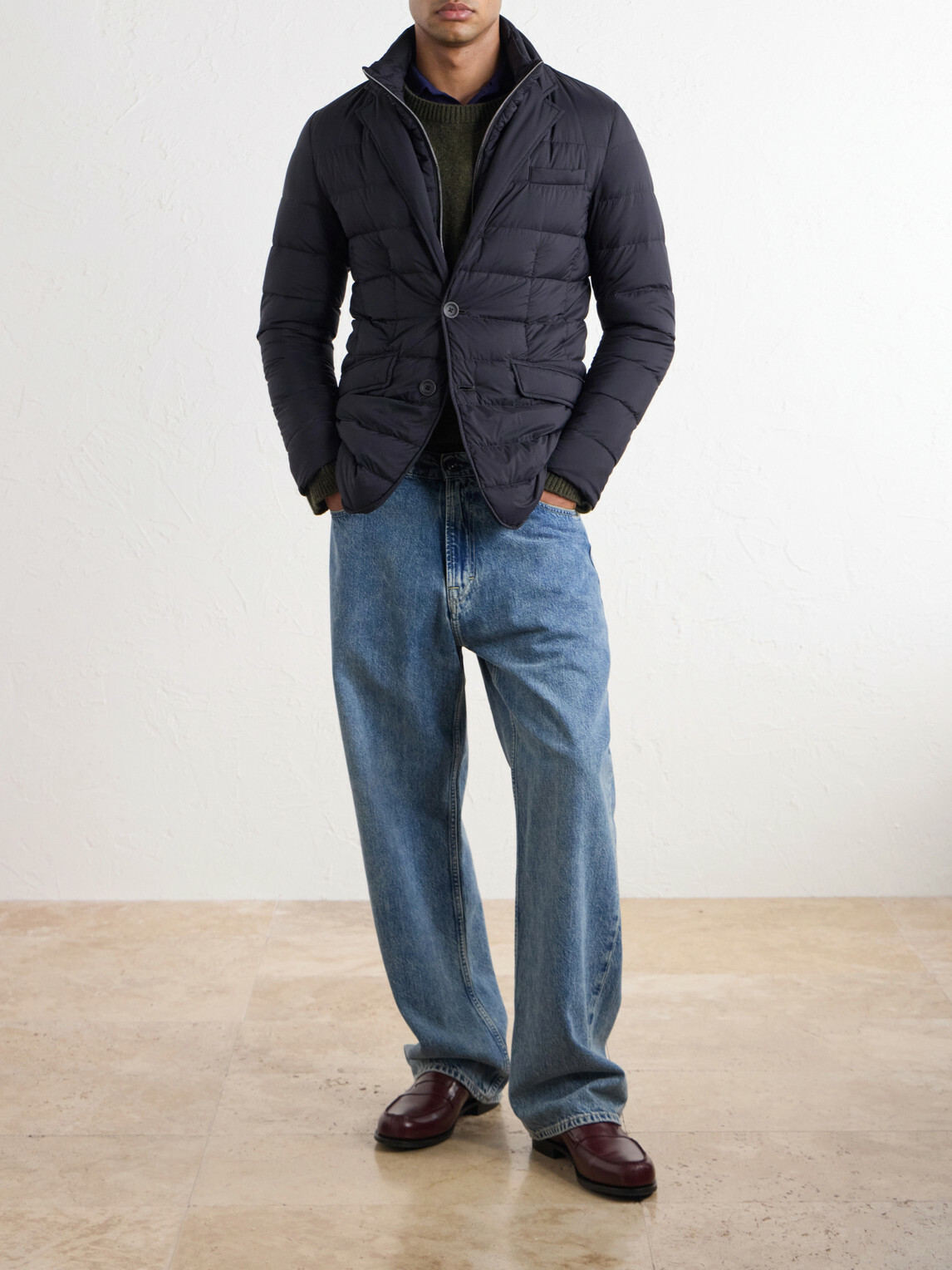 Herno - La Giacca Layered Padded Shell Jacket - Black