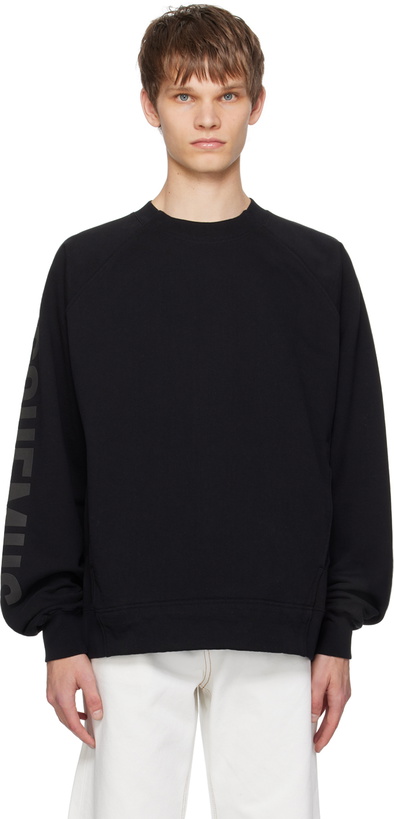 Photo: JACQUEMUS Black Les Classiques 'Le sweatshirt Typo' Sweatshirt