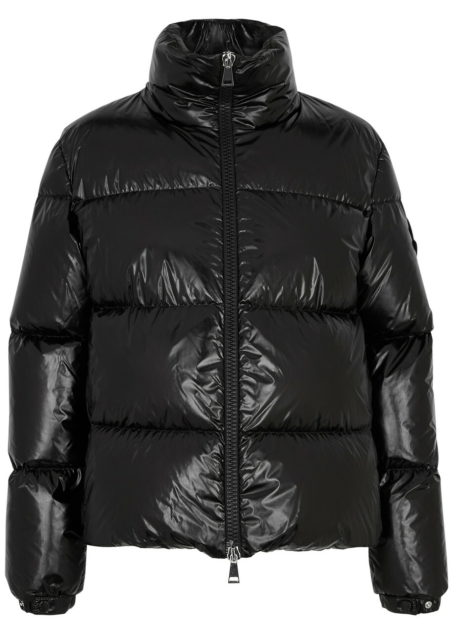 Moncler Meuse Quilted Glossed Shell Jacket , Jacket, Black Moncler