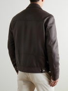 Kingsman - Padded Full-Grain Leather Jacket - Brown