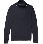 Joseph - Contrast-Tipped Merino Wool Rollneck Sweater - Men - Navy