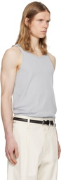 LEMAIRE Blue Cotton Tank Top