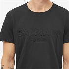 Balmain Men's Paris Embossed T-Shirt in Black