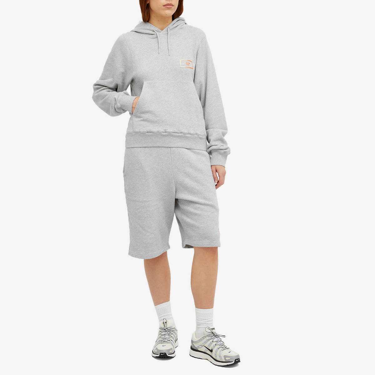 MARTINE ROSE hoodie サイズM グレー 美品 Martine Rose Women's Shrunken Logo Hoodie in Grey Marl