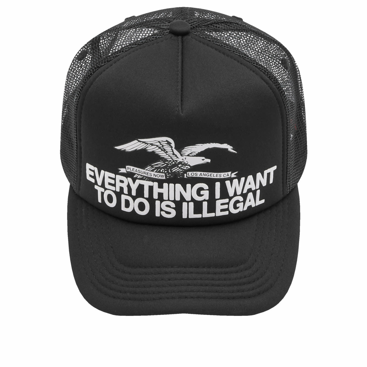 Pleasures Men's Illegal Trucker Cap in Black 