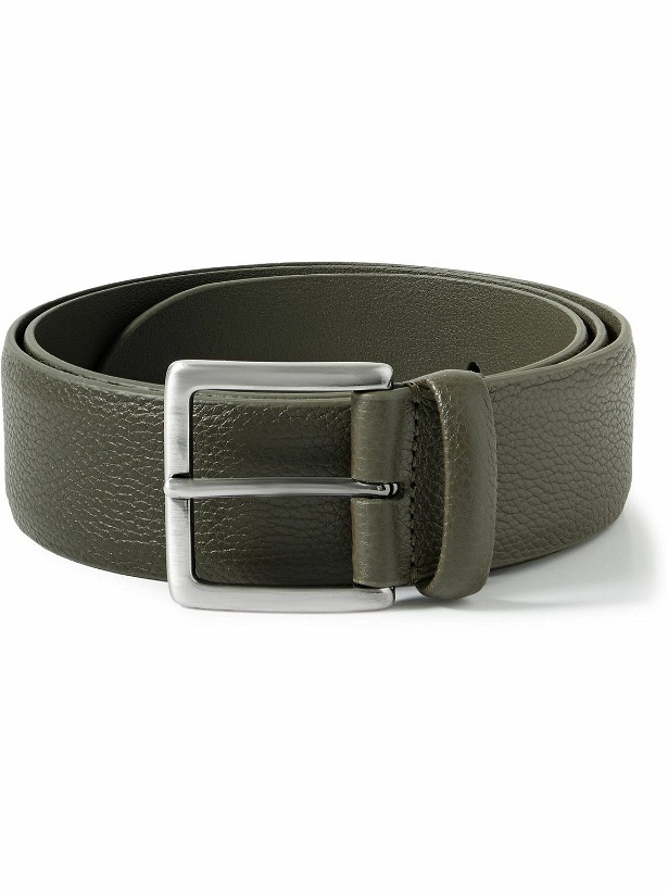 Photo: Anderson's - 4cm Full-Grain Leather Belt - Green