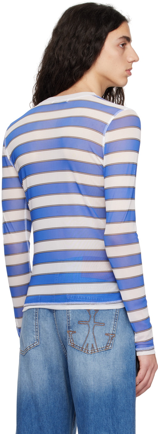 JW Anderson Blue & White Boy With Apple Long Sleeve T-Shirt