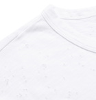 AMIRI - Distressed Cotton-Jersey T-Shirt - White