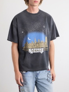 Satoshi Nakamoto - Tourist Logo-Print Distressed Cotton-Jersey T-Shirt - Black