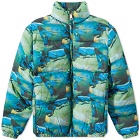 ERL Surf Puffer Jacket in Green Sunset