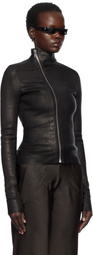 Rick Owens Black Hollywood Gary Leather Jacket