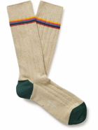 Paul Smith - Ulysses Striped Ribbed Cotton-Blend Socks