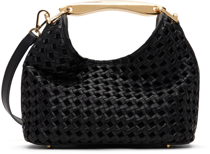 Photo: Elleme Black Small Boomerang Woven Leather Bag