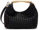 Elleme Black Small Boomerang Woven Leather Bag