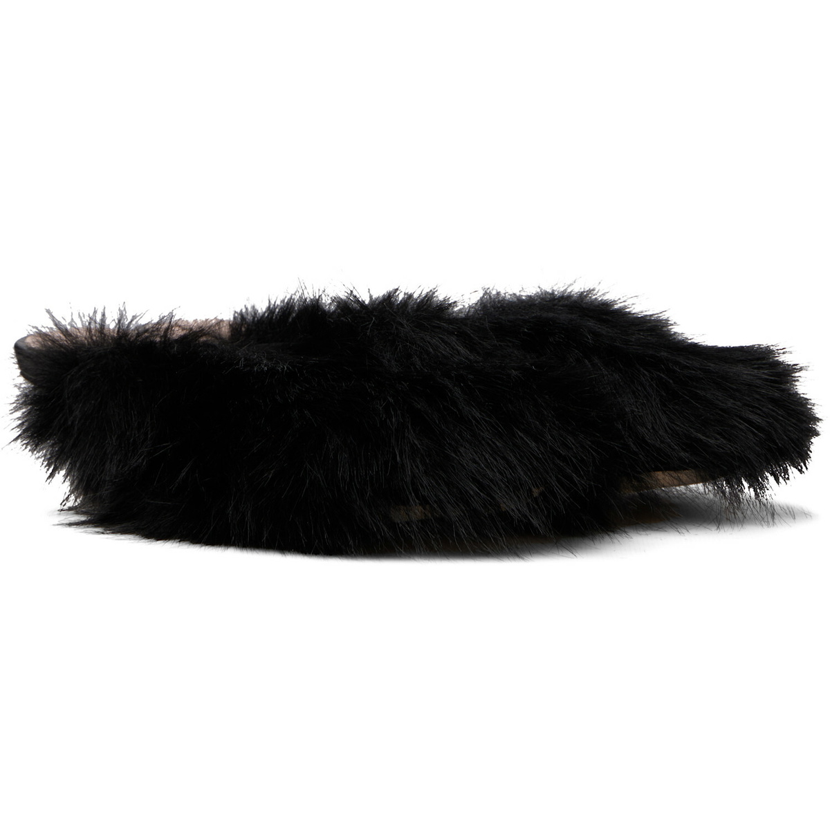 Simone Rocha Black Faux Fur Mule Heels
