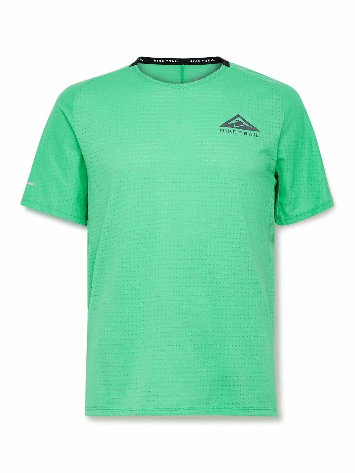 Nike Running - Trail Solar Chase Dri-FIT Mesh T-Shirt - Green Nike Running