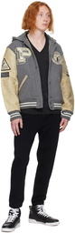 Polo Ralph Lauren Gray Paneled Bomber Jacket