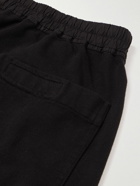 DRKSHDW by Rick Owens - Berlin Eyelet-Embellished Cotton-Jersey Drawstring Trousers - Black