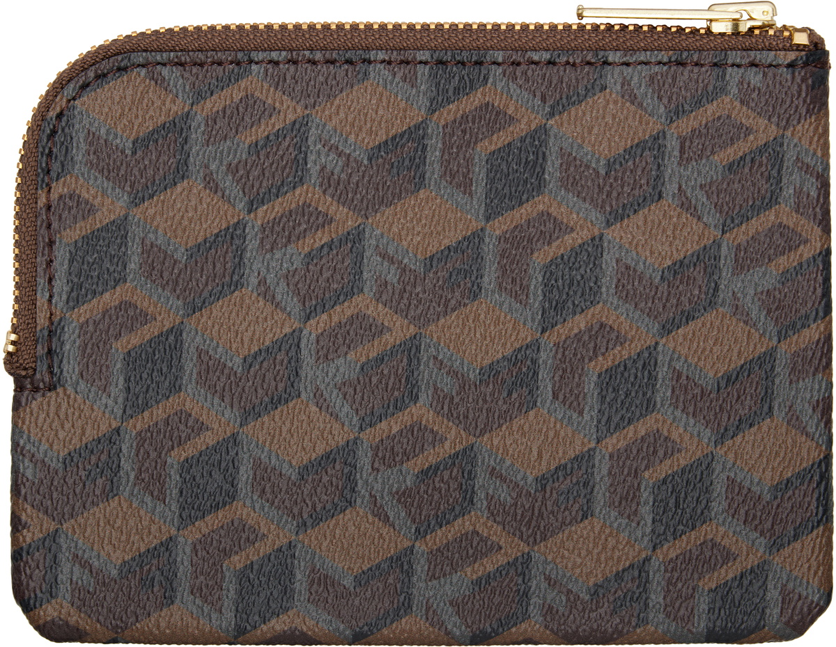 UNDERCOVER Brown UCU9P91-01 'Fuck' Pattern Pouch
