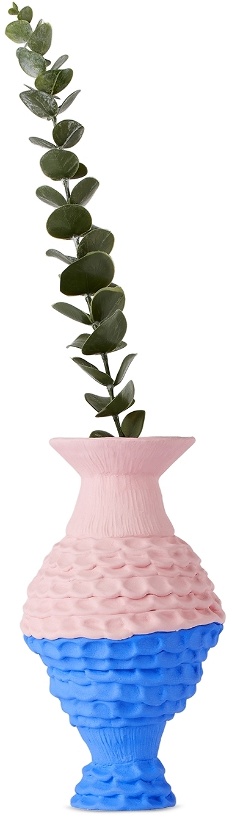 Photo: Invention Collection SSENSE Exclusive Blue & Pink Butter Vase