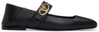 Valentino Garavani Black VLogo Locker Mary-Jane Ballerina Flats