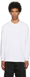 Lady White Co. White Cotton Long Sleeve T-Shirt