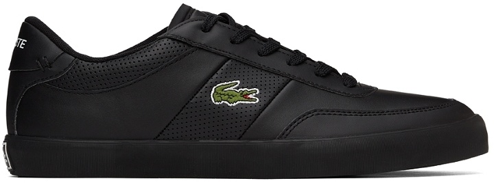 Photo: Lacoste Black Leather Court-Master Sneakers