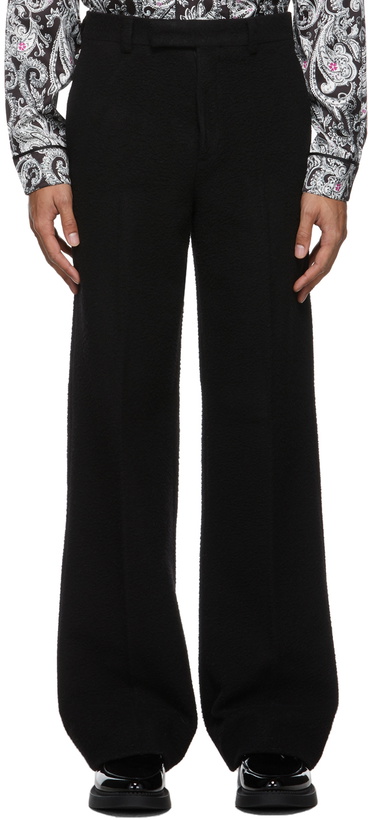 Photo: AMIRI Black Wool Baggy Trousers