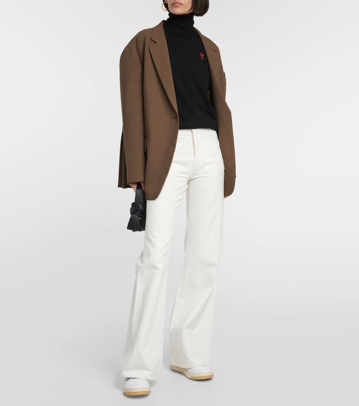 Ami Paris Ami De Cœur wool turtleneck sweater