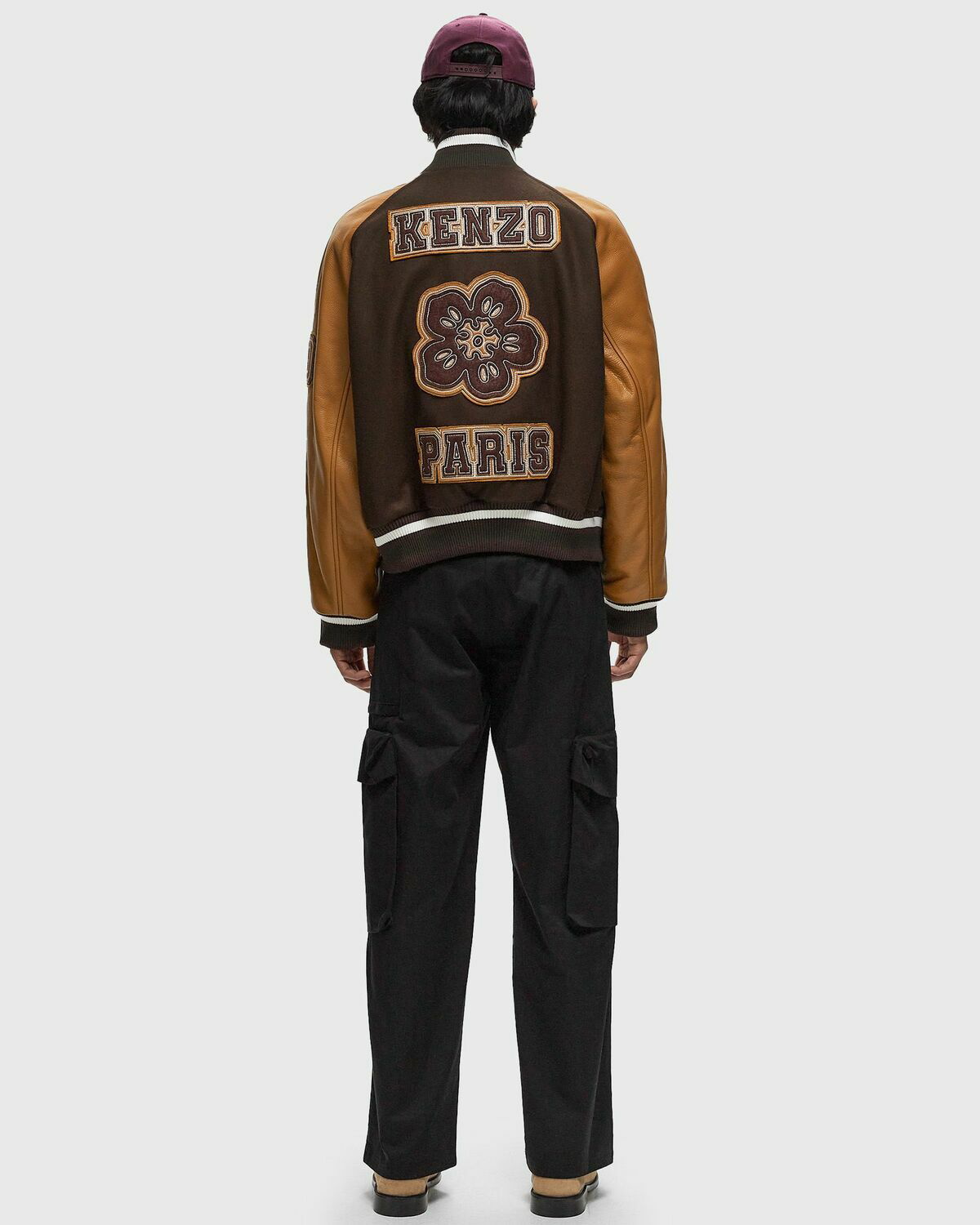 Kenzo Boke Flower Varsity Jacket Brown College Jackets Kenzo
