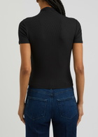 Paige Blanche Ribbed Stretch-jersey T-shirt Ivory