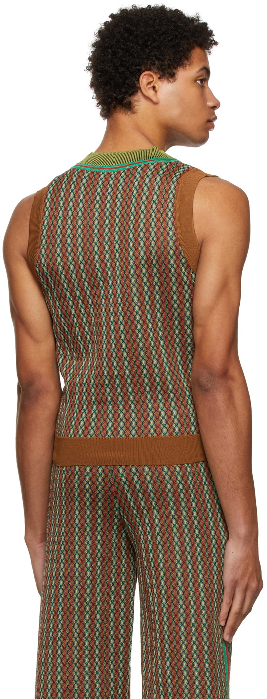 Wales Bonner Multicolor Jacquard Orchestre Vest Wales Bonner