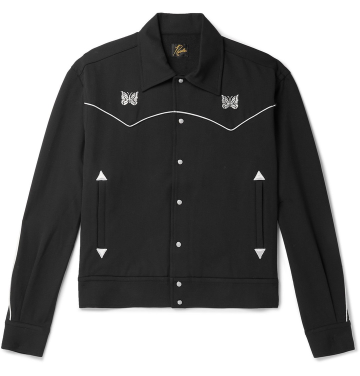 Photo: Needles - Logo-Embroidered Piped Twill Jacket - Black